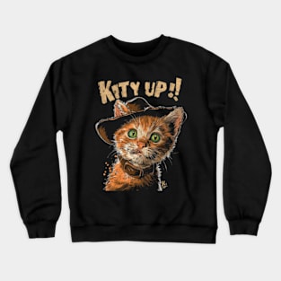 Cat Cowboy Trails Meow-riffic Crewneck Sweatshirt